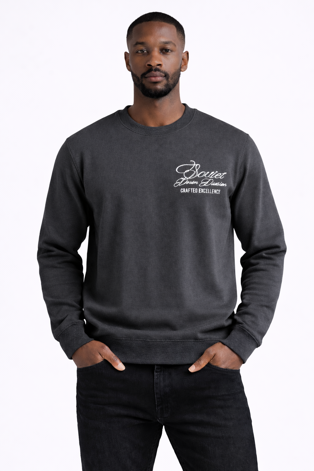 Soviet Asher Anthracite Sweatshirt – Men’s Crew Neck
