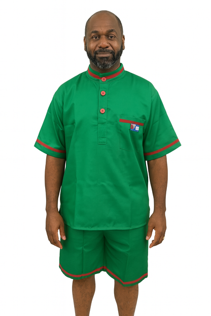 2-Piece Green Kitchen Suit – Chef & Hospitality Workwear Set