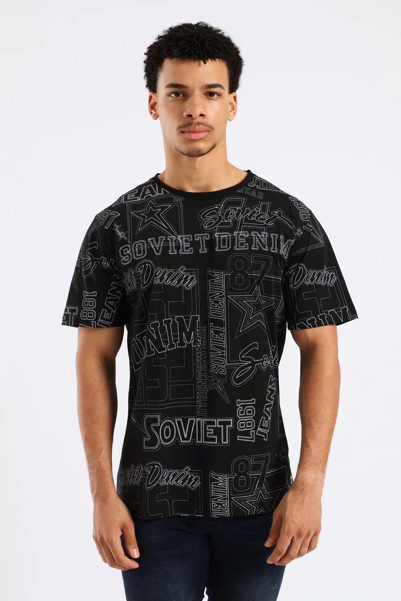 Soviet Sensation Black Tee – Men’s Casual Streetwear