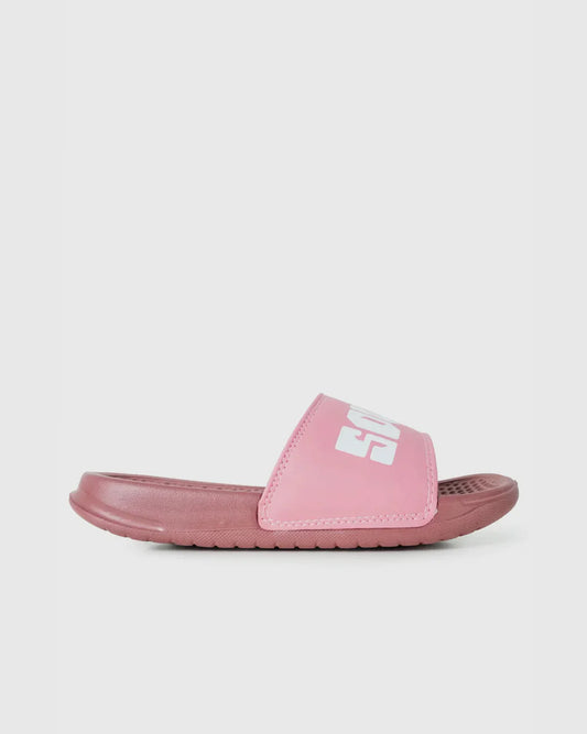 Soviet Youth “Bahamas” Pink Slip-On PU Slider – Kids/Youth