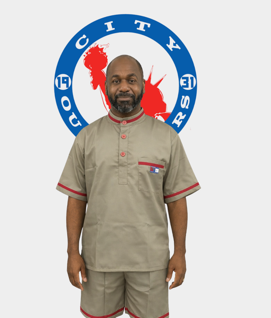 2-Piece Khaki Kitchen Suit – Chef & Hospitality Workwear Set