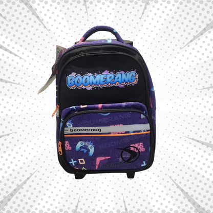 Boomerang Medium Trolley School Bag – Purple