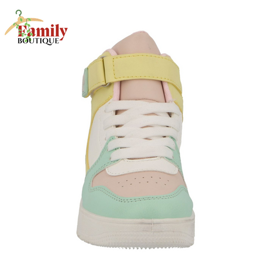 Pierre Cardin - Kids Asher Colour Block Hi-Top - Pink Multi