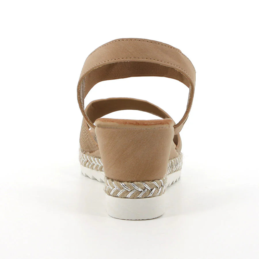 Pierre Cardin Capucine Ladies Wedge Sandal – Beige