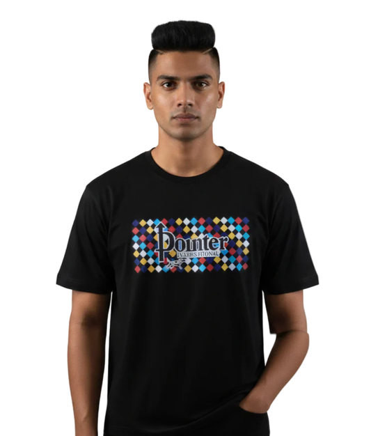 Pointer Black T-Shirt with Chest Design | Fast Shipping SA