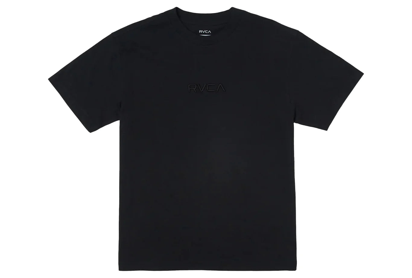 RVCA Small Logo Embroidered T-Shirt – Men’s Black Crew Neck (South Africa)