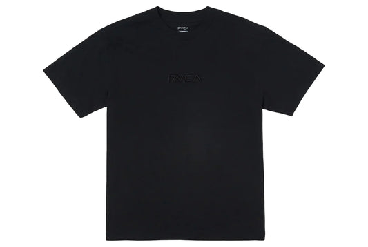 RVCA Small Logo Embroidered T-Shirt – Men’s Black Crew Neck (South Africa)