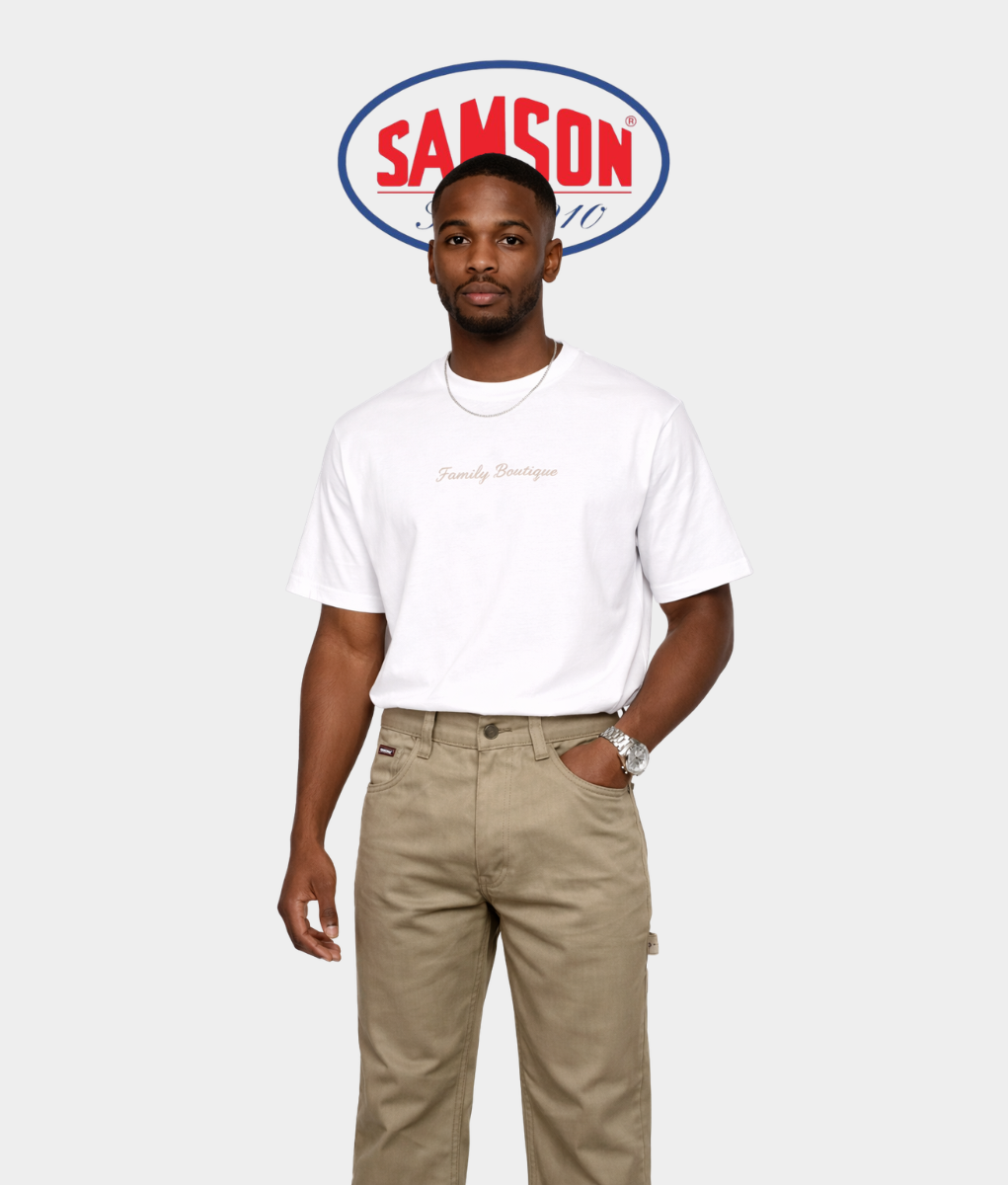 Samson Long Painter Twill Pants – Khaki (Men’s Workwear Style)