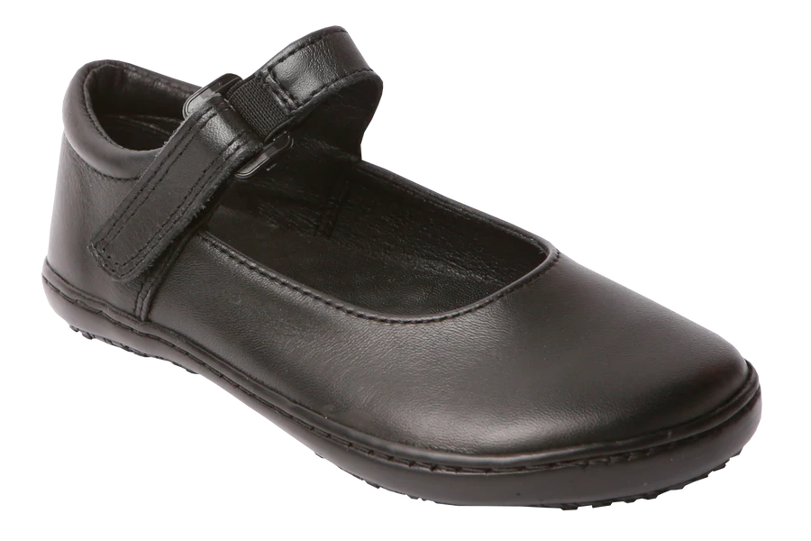 Froggies Velcro Girls School Shoes - Black
