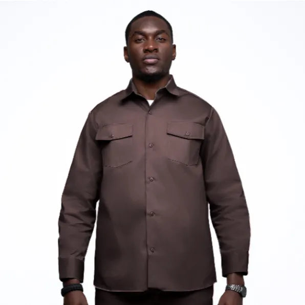 Dickies 847 Chocolate Shirt – Long Sleeve Workwear Style