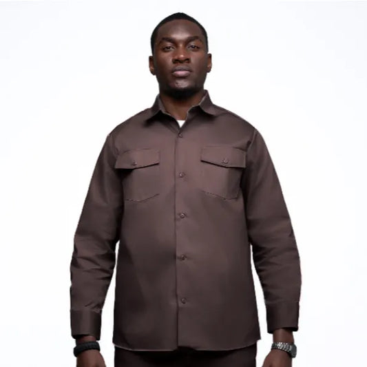Dickies 847 Chocolate Shirt – Long Sleeve Workwear Style
