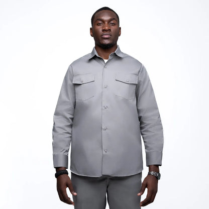 Dickies 847 Silver Grey Shirt – Long Sleeve Workwear Style