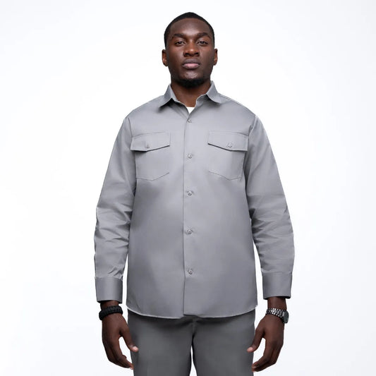 Dickies 847 Silver Grey Shirt – Long Sleeve Workwear Style