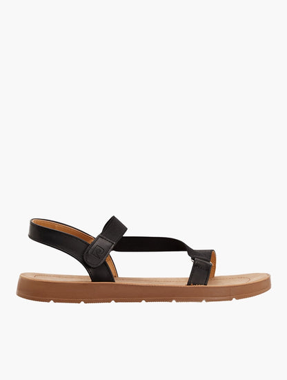 Pierre Cardin Vivi Ladies Elasticated Flat Sandal – Black