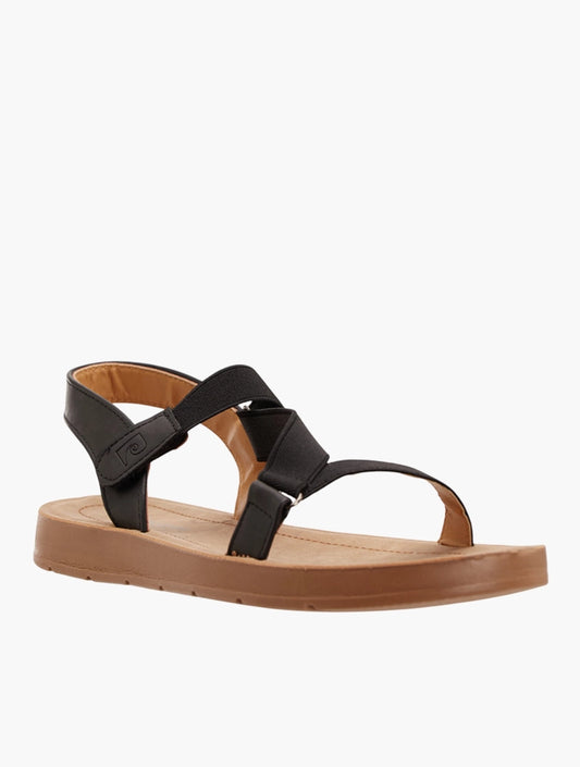 Pierre Cardin Vivi Ladies Elasticated Flat Sandal – Black