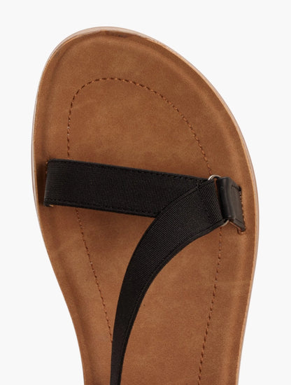 Pierre Cardin Vivi Ladies Elasticated Flat Sandal – Black