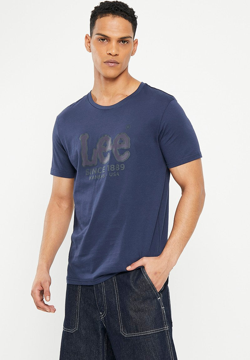 Lee T-Shirt - Gel Outline (Dark Navy)