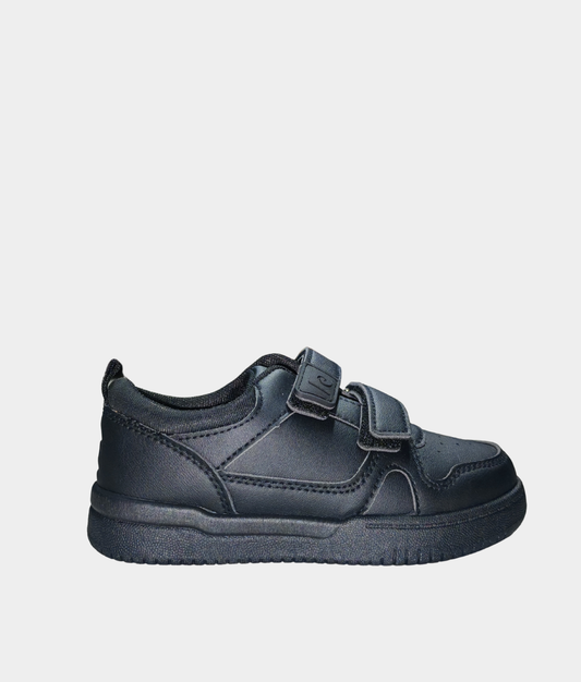 Pierre Cardin Kids Sneaker – Black (Double Strap Velcro) | School Shoe
