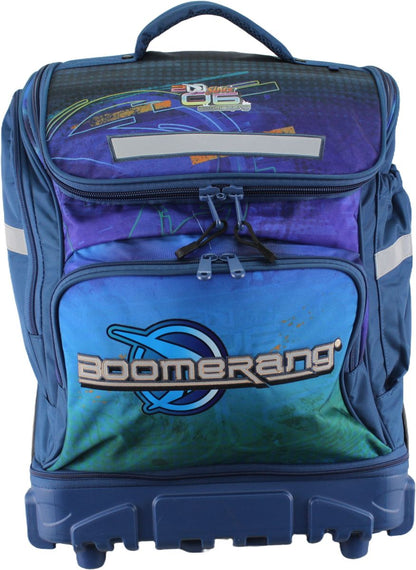 Boomerang Hardbody Big Wheel Trolley Bag – Durable Wheeled Backpack/Trolley (Blue B4)