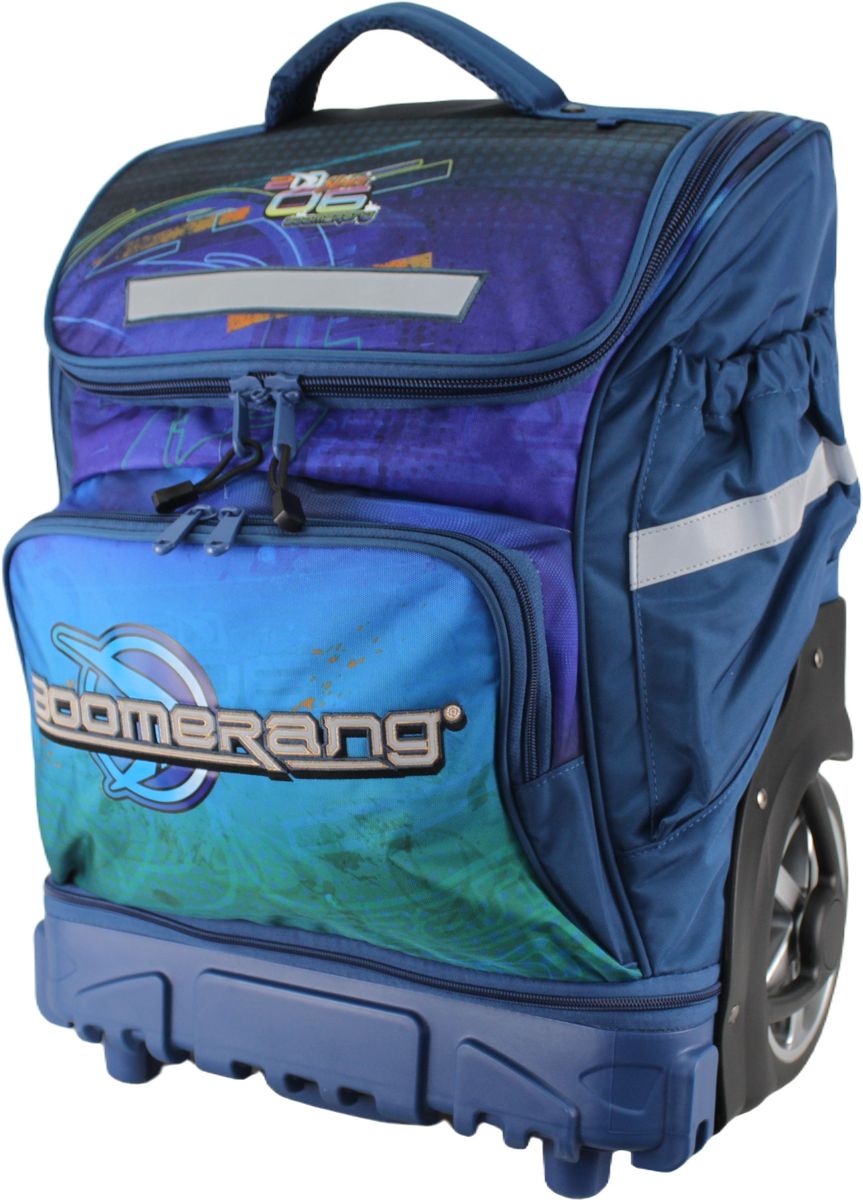 Boomerang Hardbody Big Wheel Trolley Bag – Durable Wheeled Backpack/Trolley (Blue B4)