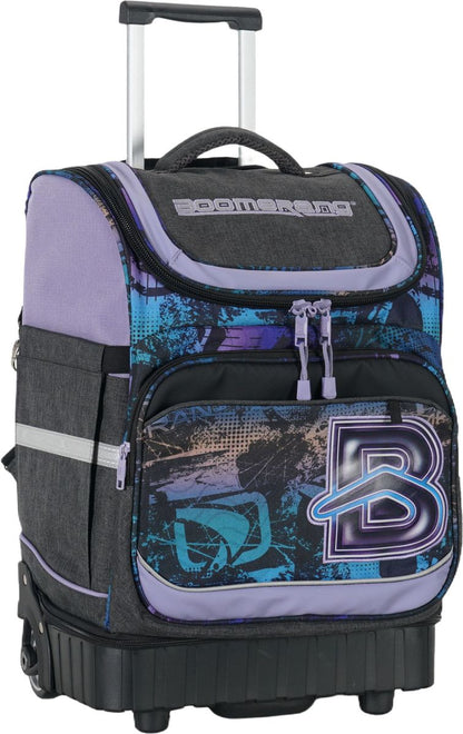 Boomerang XL Hardbase School Bag – Heavy-Duty Backpack with Reinforced Base (South Africa) - Purple G3