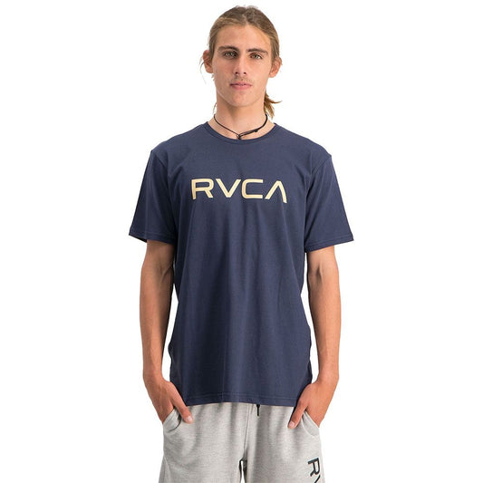 RVCA Big Logo T-Shirt – Navy with Gold Print