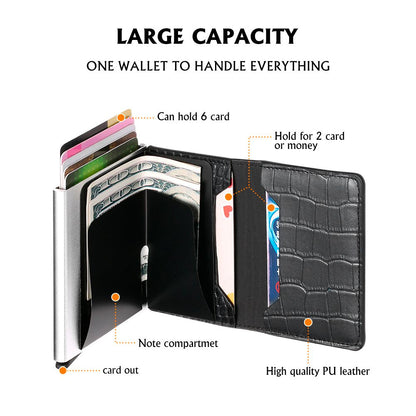 Wallet - Nappa Pop Up Clip Card (Genuine Leather)