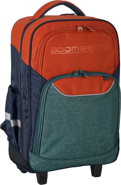 Boomerang Large Nylon Trolley Bag – Orange/ Multi-Use Travel & School Bag