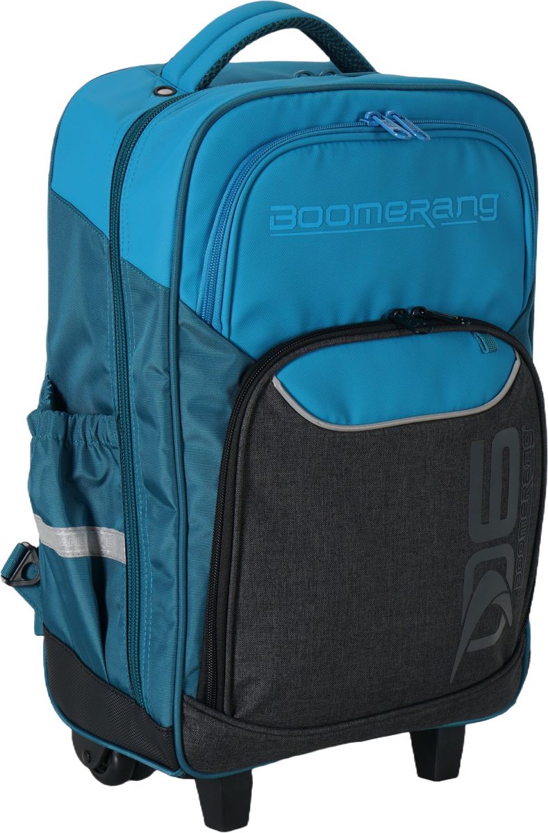 Boomerang Large Nylon Trolley Bag – Cyan/ Multi-Use Travel & School Bag