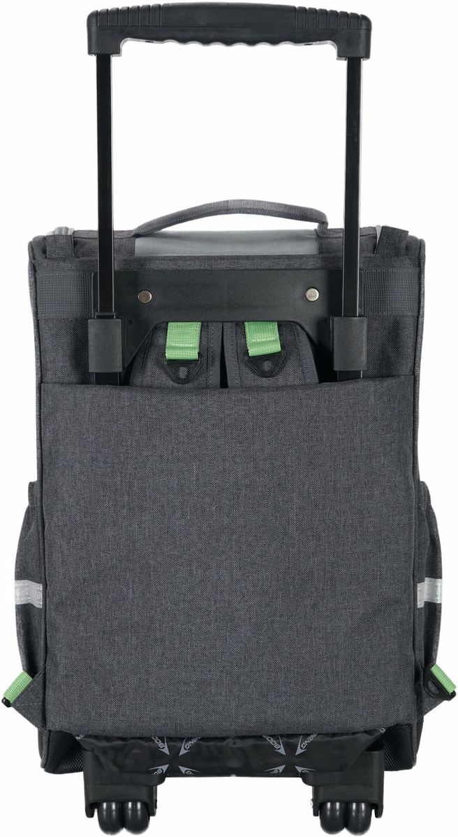 Boomerang Large Top-Open Trolley Bag – Spacious Wheeled Bag for School, Travel & Daily Use - Gray
