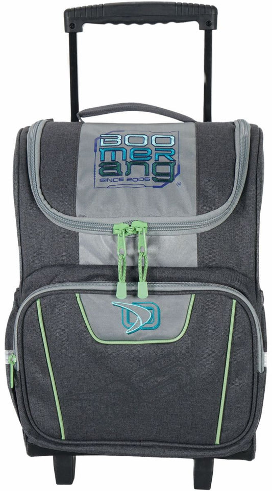 Boomerang Large Top-Open Trolley Bag – Spacious Wheeled Bag for School, Travel & Daily Use - Gray