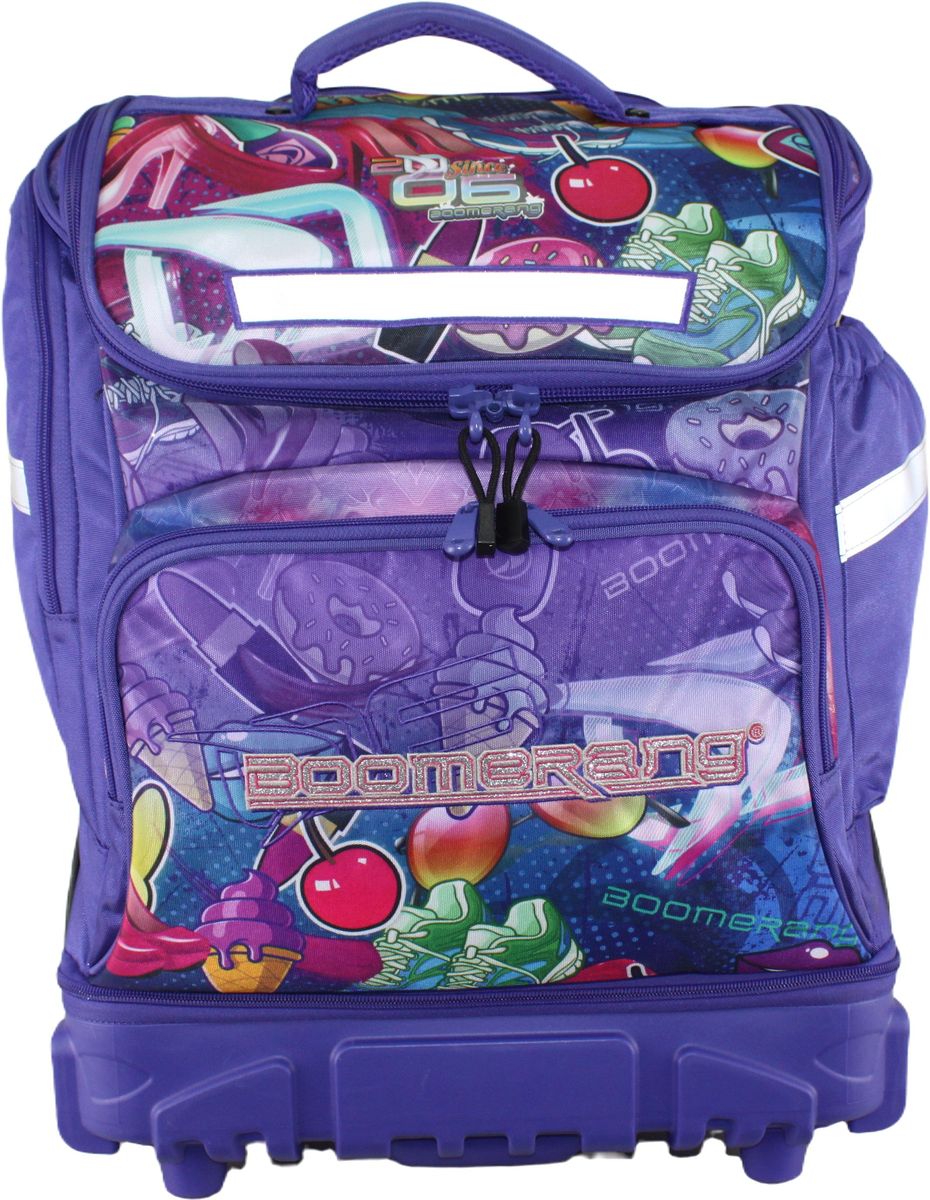 Boomerang Hardbody Big Wheel Trolley Bag – Durable Wheeled Backpack/Trolley (Lilac)