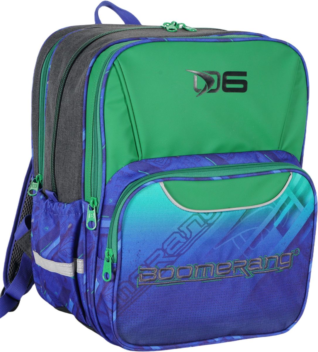 Boomerang X-Large 3 Division Backpack – Green – Heavy-Duty School & Travel Backpack