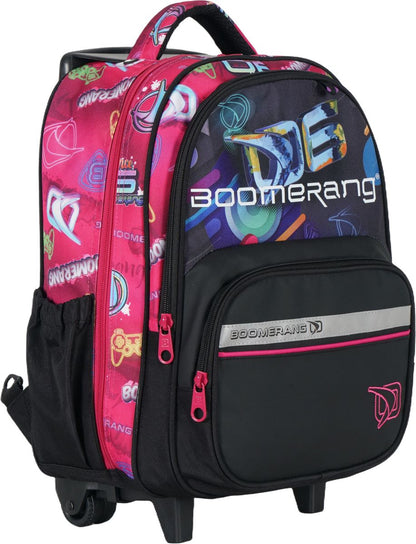 Boomerang Medium Trolley School Bag – Pink