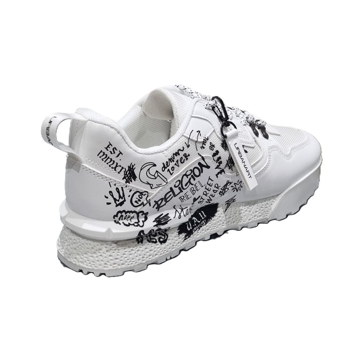 Urbanart Men’s Sneaker – White with Print | Fast Shipping SA