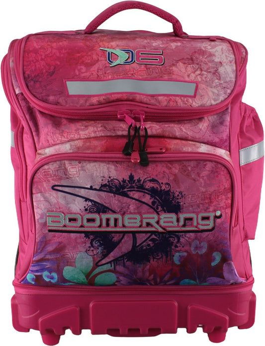 Boomerang Hardbody Big Wheel Trolley Bag – Durable Wheeled Backpack/Trolley (Pink G2)