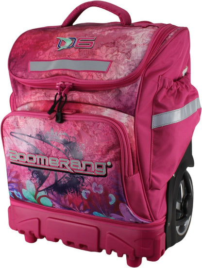 Boomerang Hardbody Big Wheel Trolley Bag – Durable Wheeled Backpack/Trolley (Pink G2)