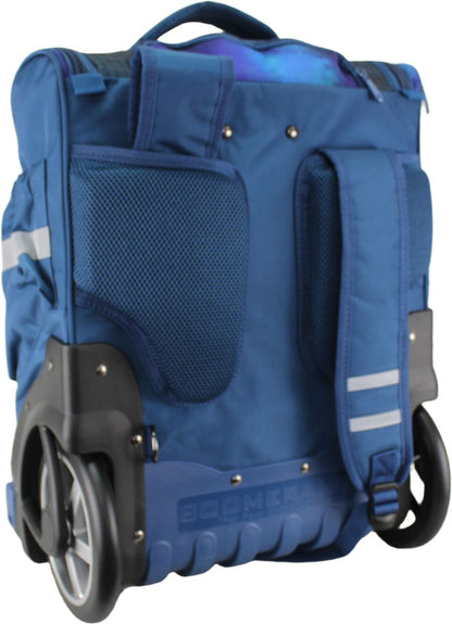 Boomerang Hardbody Big Wheel Trolley Bag – Durable Wheeled Backpack/Trolley (Blue B4)