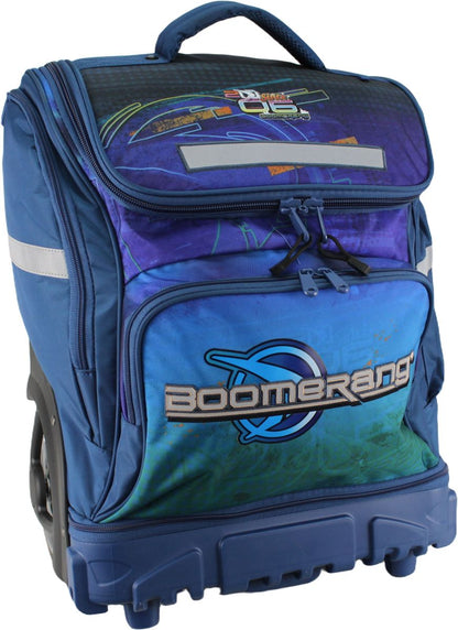 Boomerang Hardbody Big Wheel Trolley Bag – Durable Wheeled Backpack/Trolley (Blue B4)